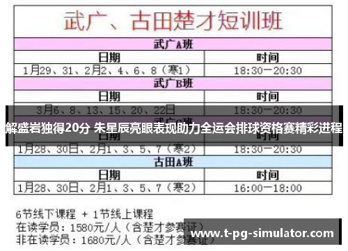 解盛岩独得20分 朱星辰亮眼表现助力全运会排球资格赛精彩进程 解盛岩独得20分 朱星辰亮眼表现助力全运会排球资格赛精彩进程